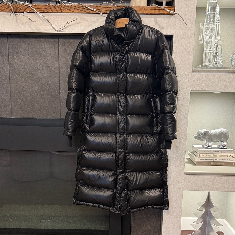 Aritzia TNA Glossy Black super puff